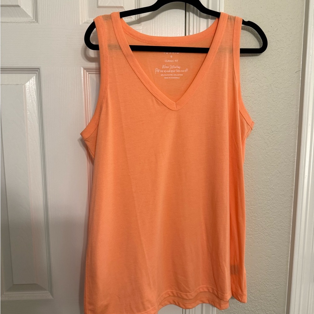 Torrid V-Neck Orange Tank Top